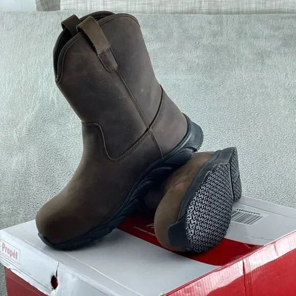 Propét Mens Smith 9 Inch Electrical Composite Toe Work Boots Size 9.5 E NWB S080 - Picture 3 of 11